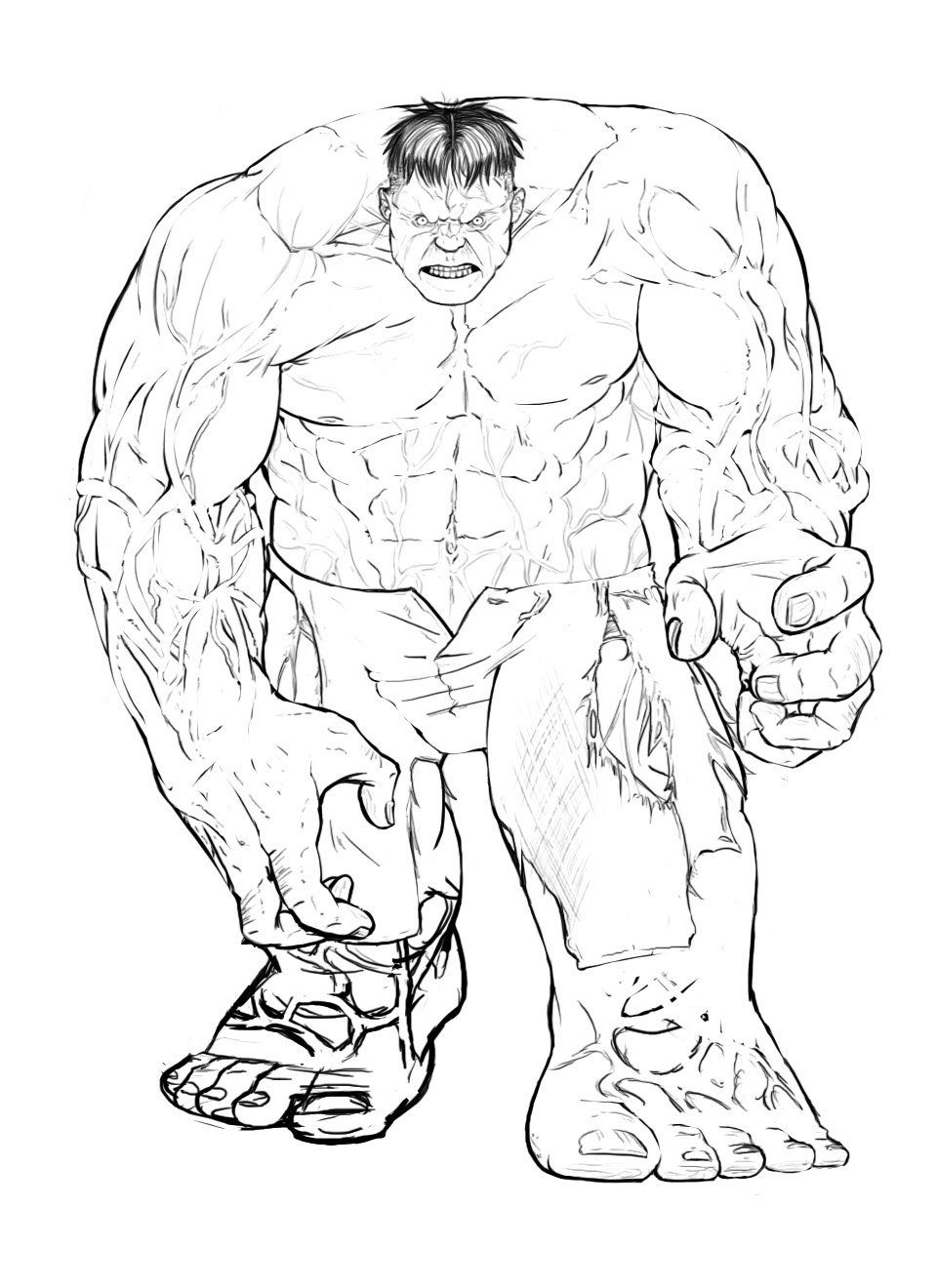 Раскраски для мальчиков Марвел Халк
