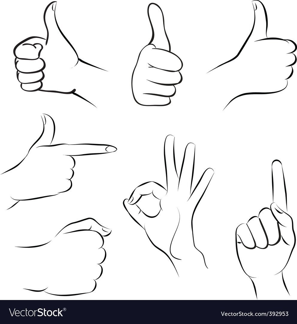 Жесты нарисованные