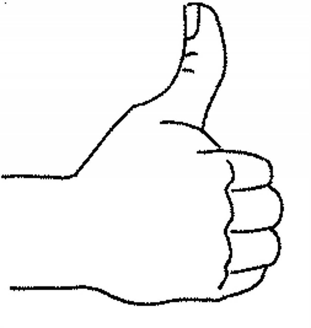 Большой палец раскраска