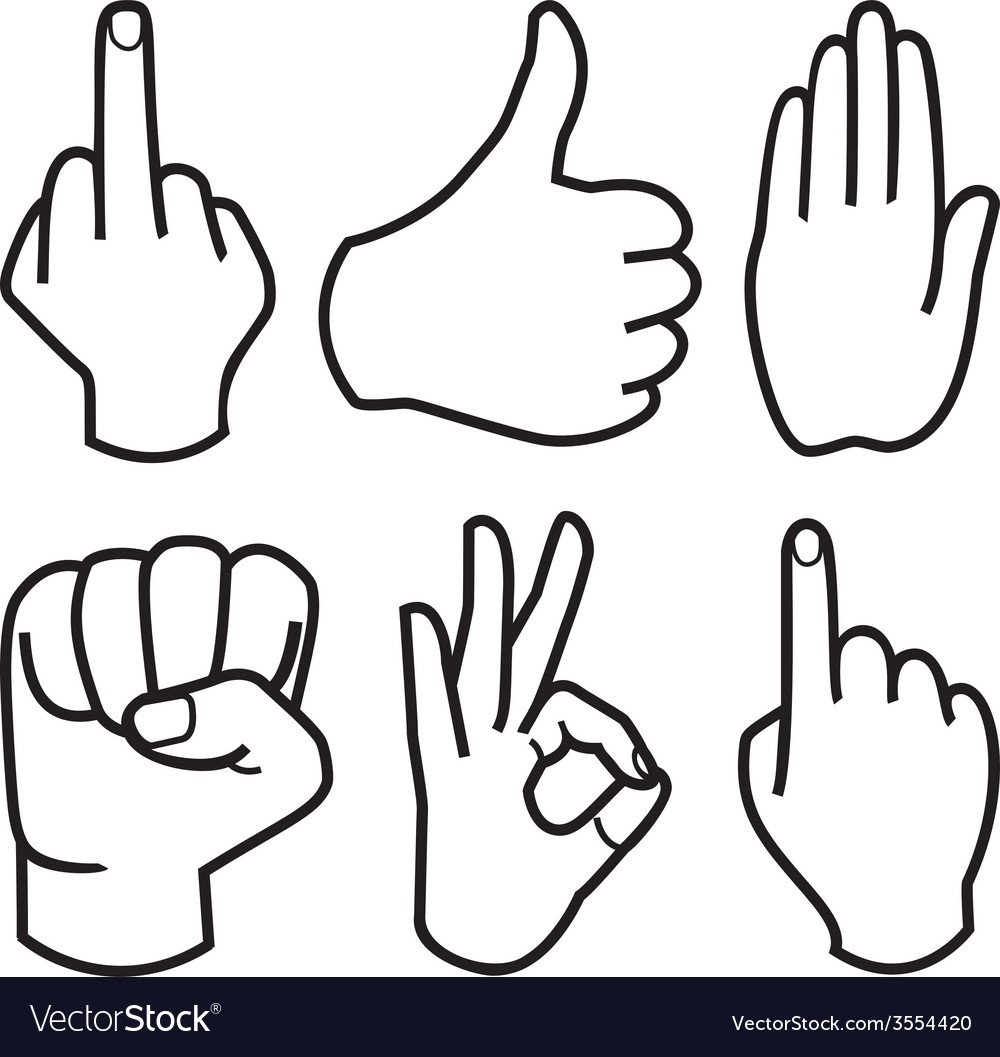 Жесты нарисованные