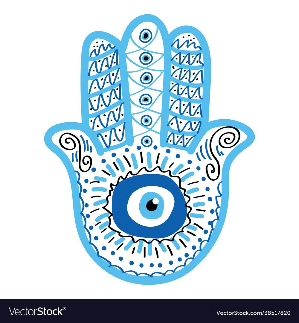 Талисман Хамса рука Фатимы вектор