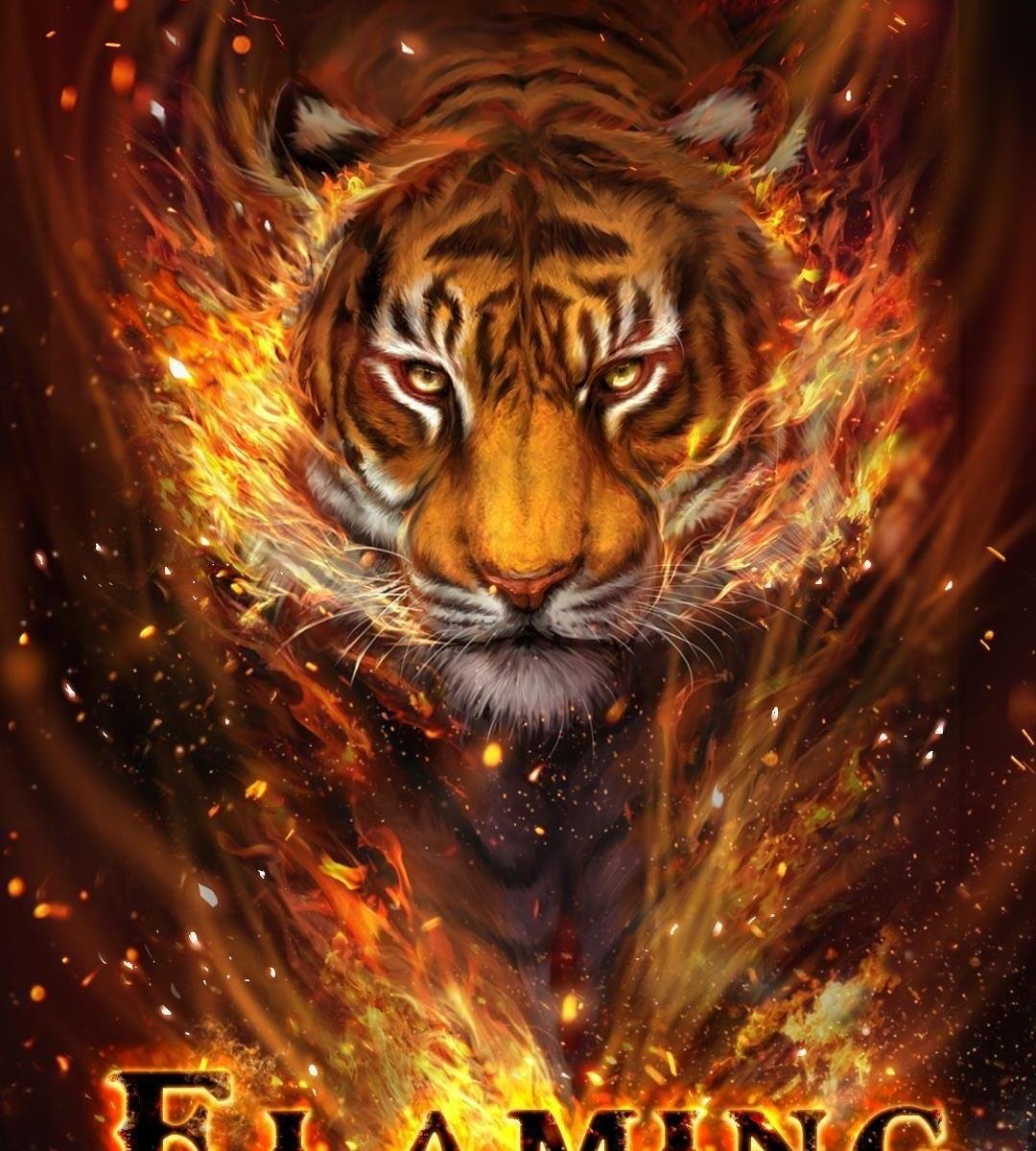 Голова тигра огонь