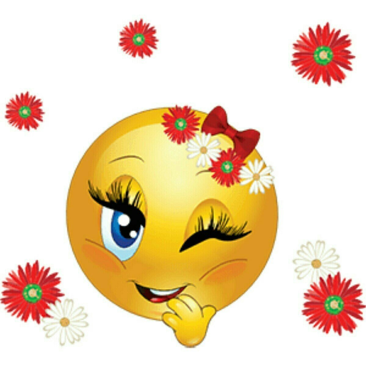 Девушка подмигивает глазом