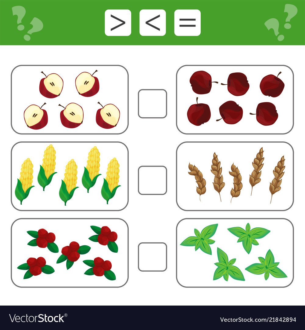 Больше меньше для дошкольников