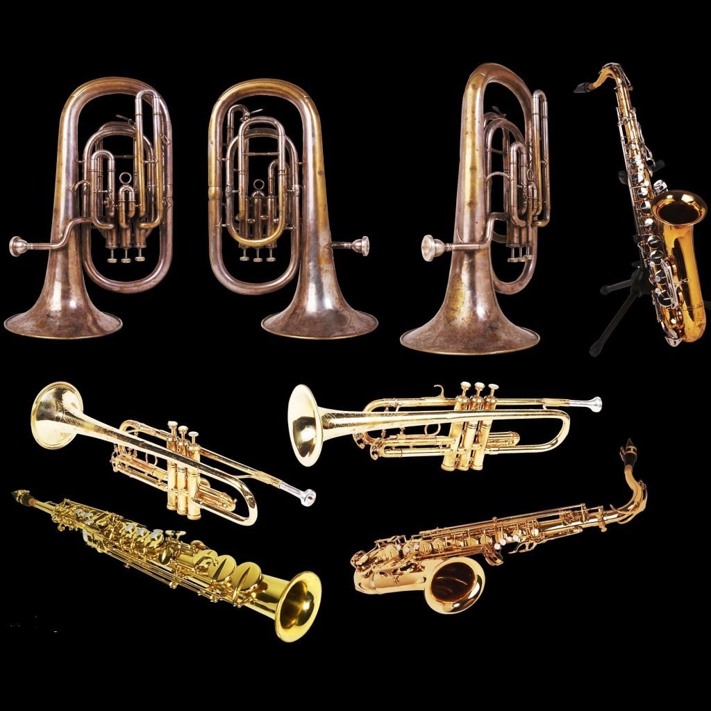 Музыкальный инструмент трубу саксофон