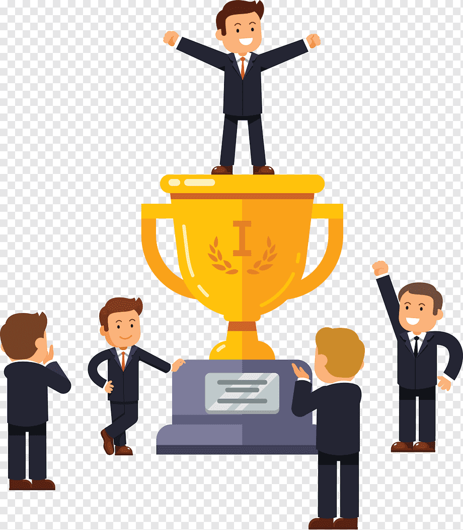 Пьедестал почёта с кубками