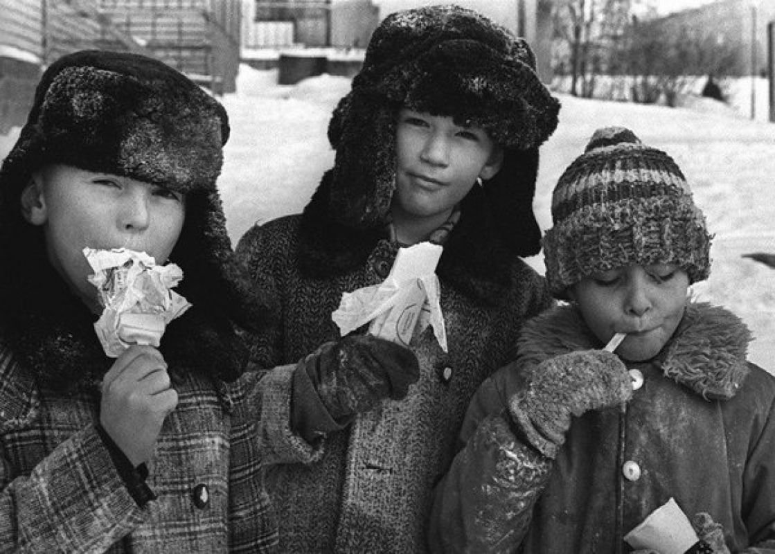 Советское детское зимнее пальто