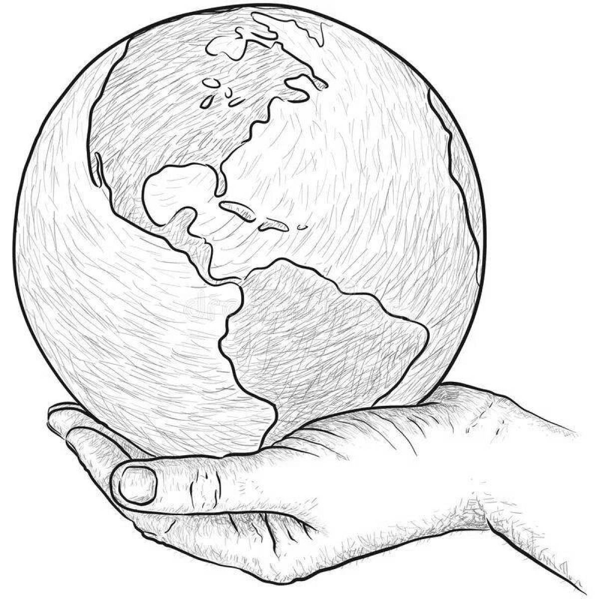 Планета земля в руках