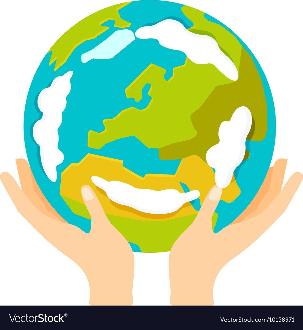 Планета в руках рисунок