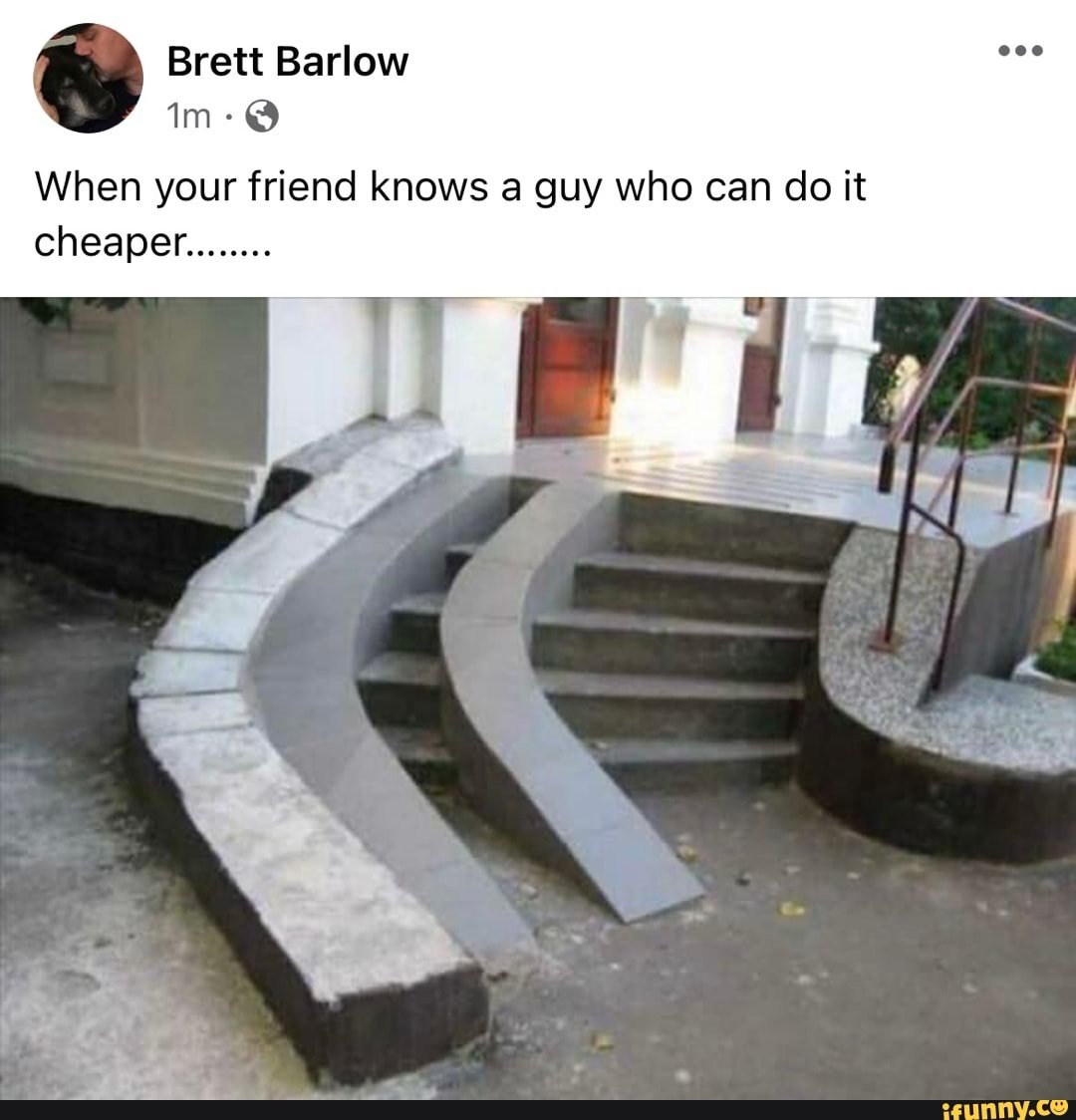 Лестница с пандусом