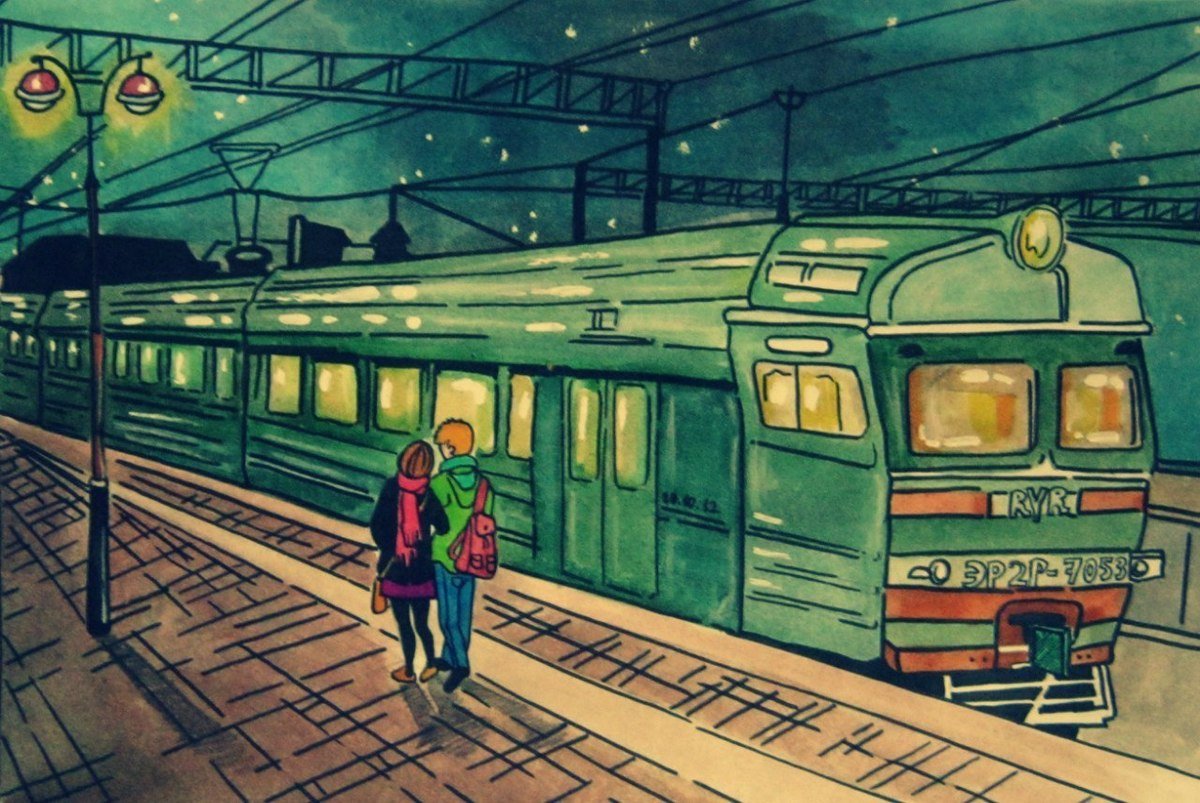 Поезд иллюстрация