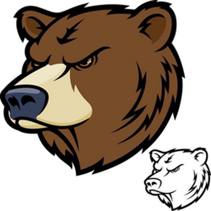 Голова медведя вектор