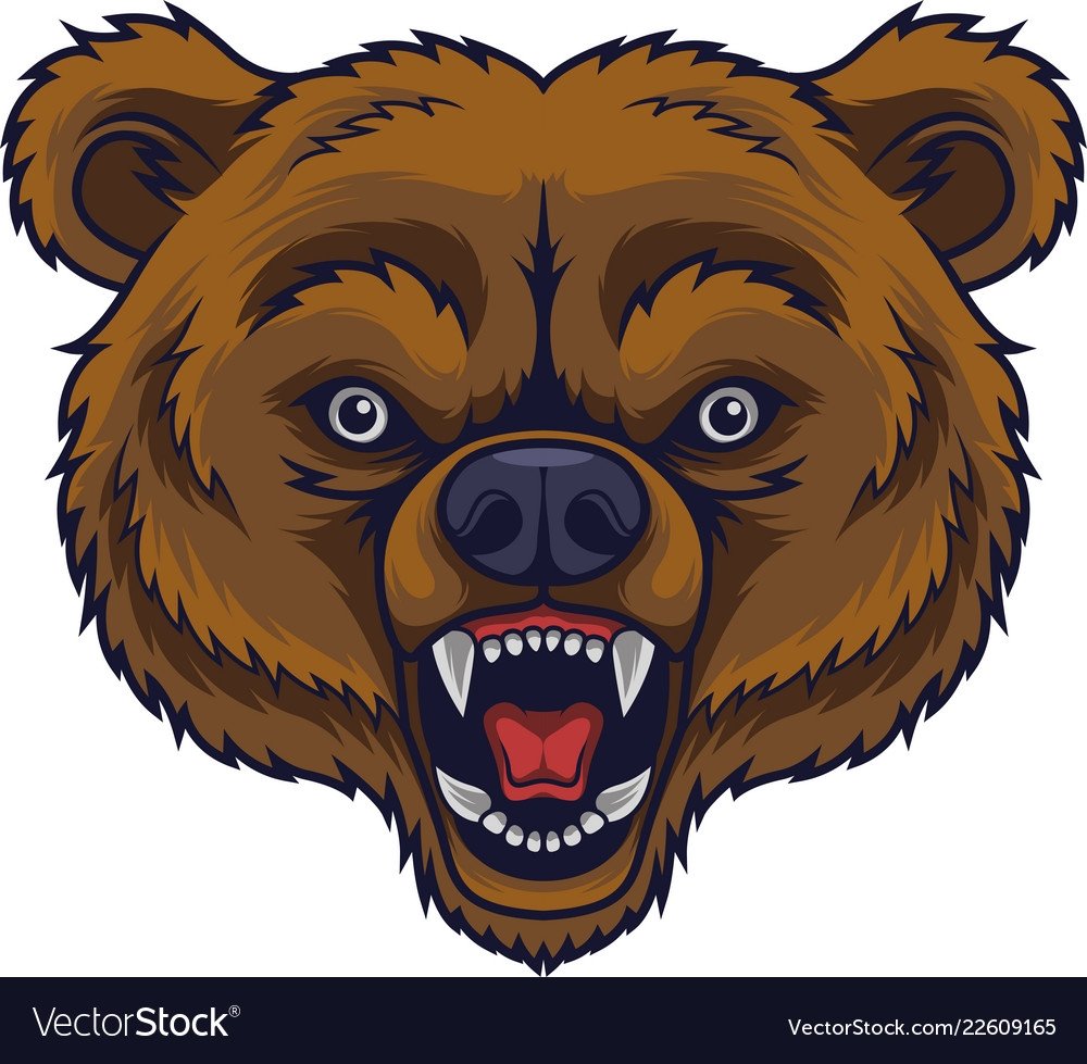 Голова медведя вектор