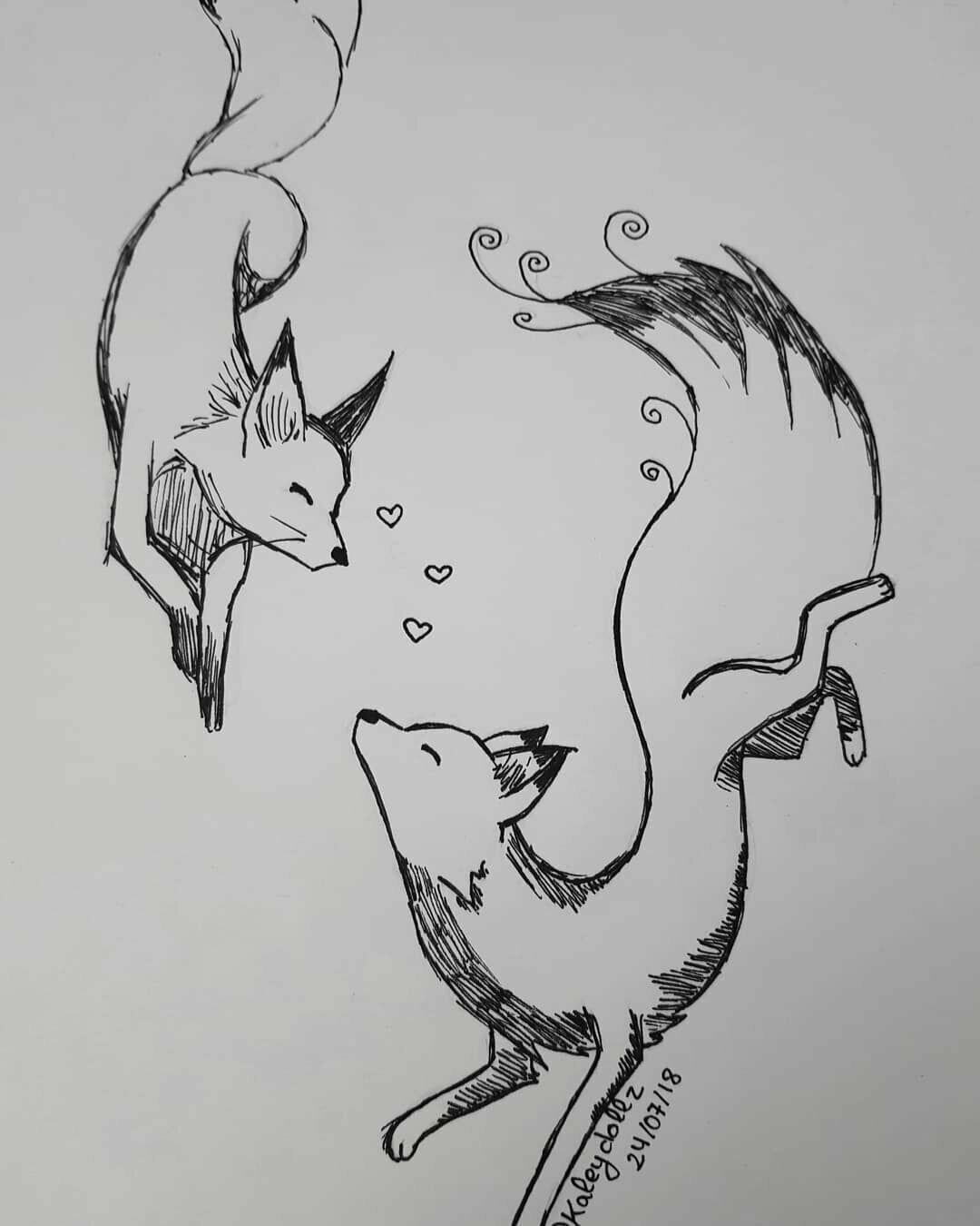 Рисунок лисы для срисовки