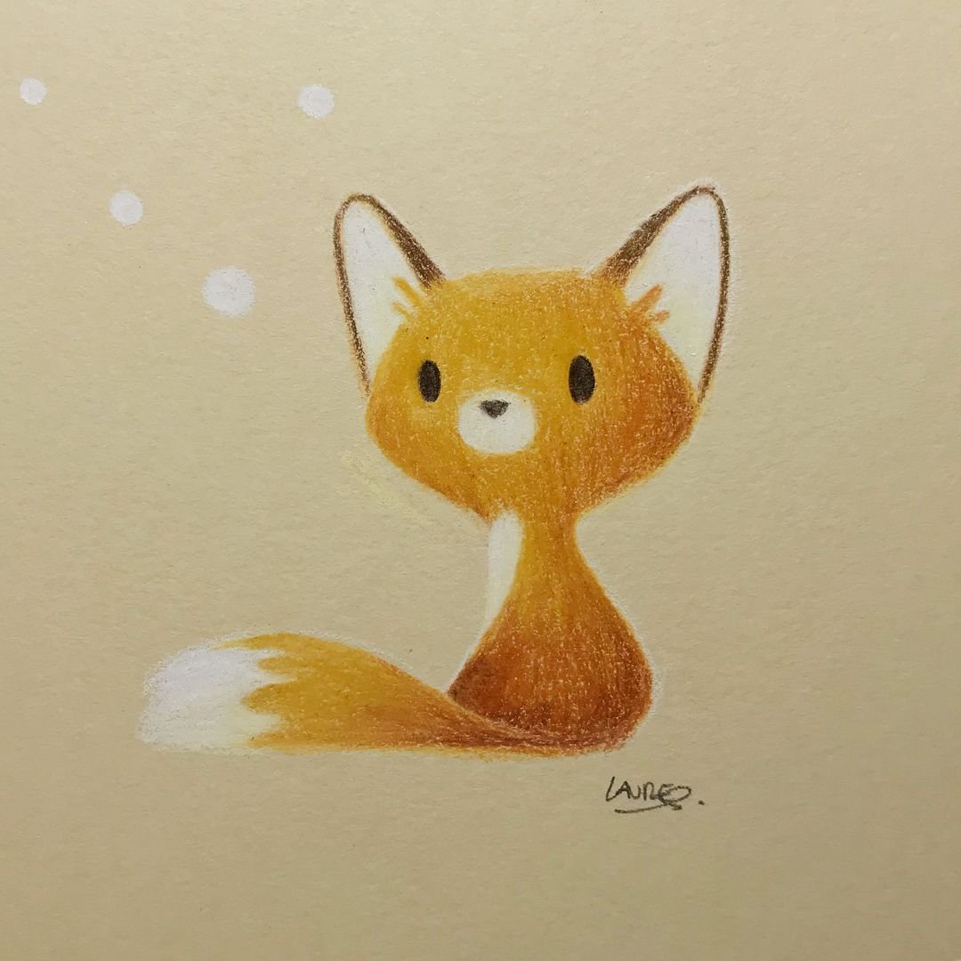 Рисунок лисы для срисовки