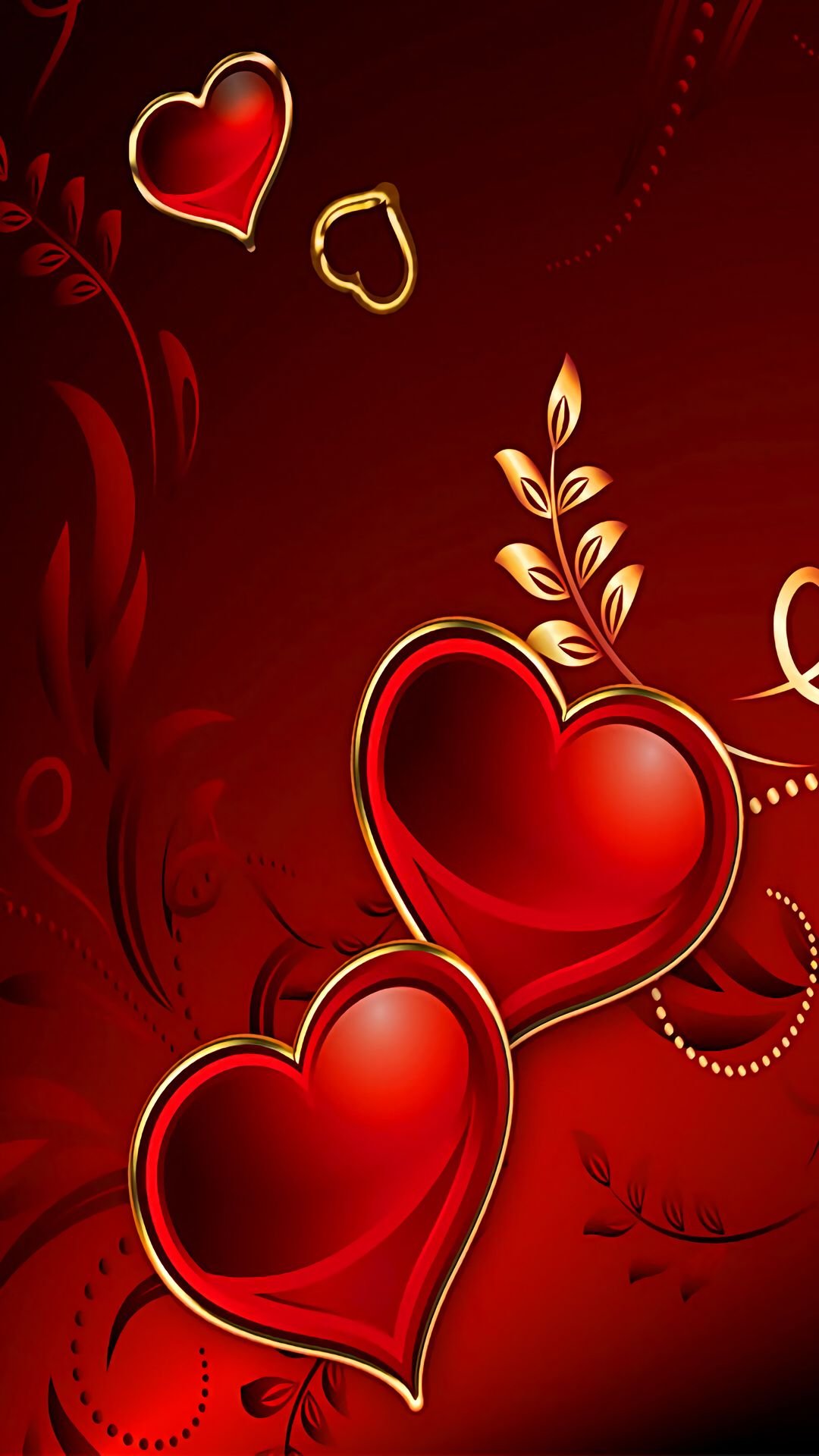 Красивые сердечки два сердечка