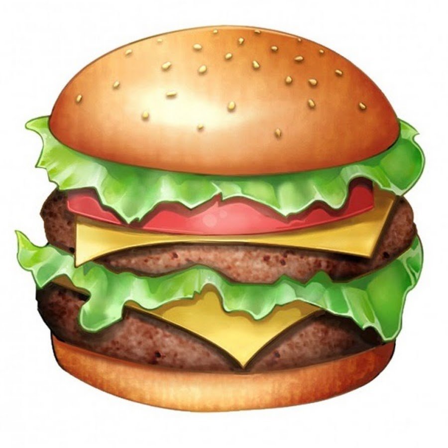 Гамбургер мультяшный