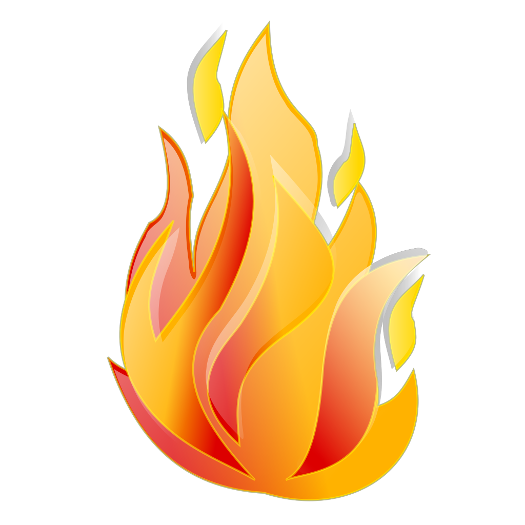 Вечный огонь на белом фоне