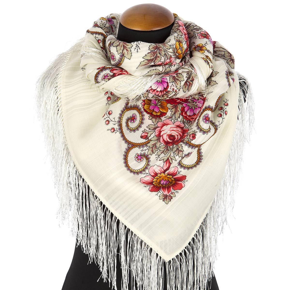 Утреннее сияние платок Павлопосадский 1561-4