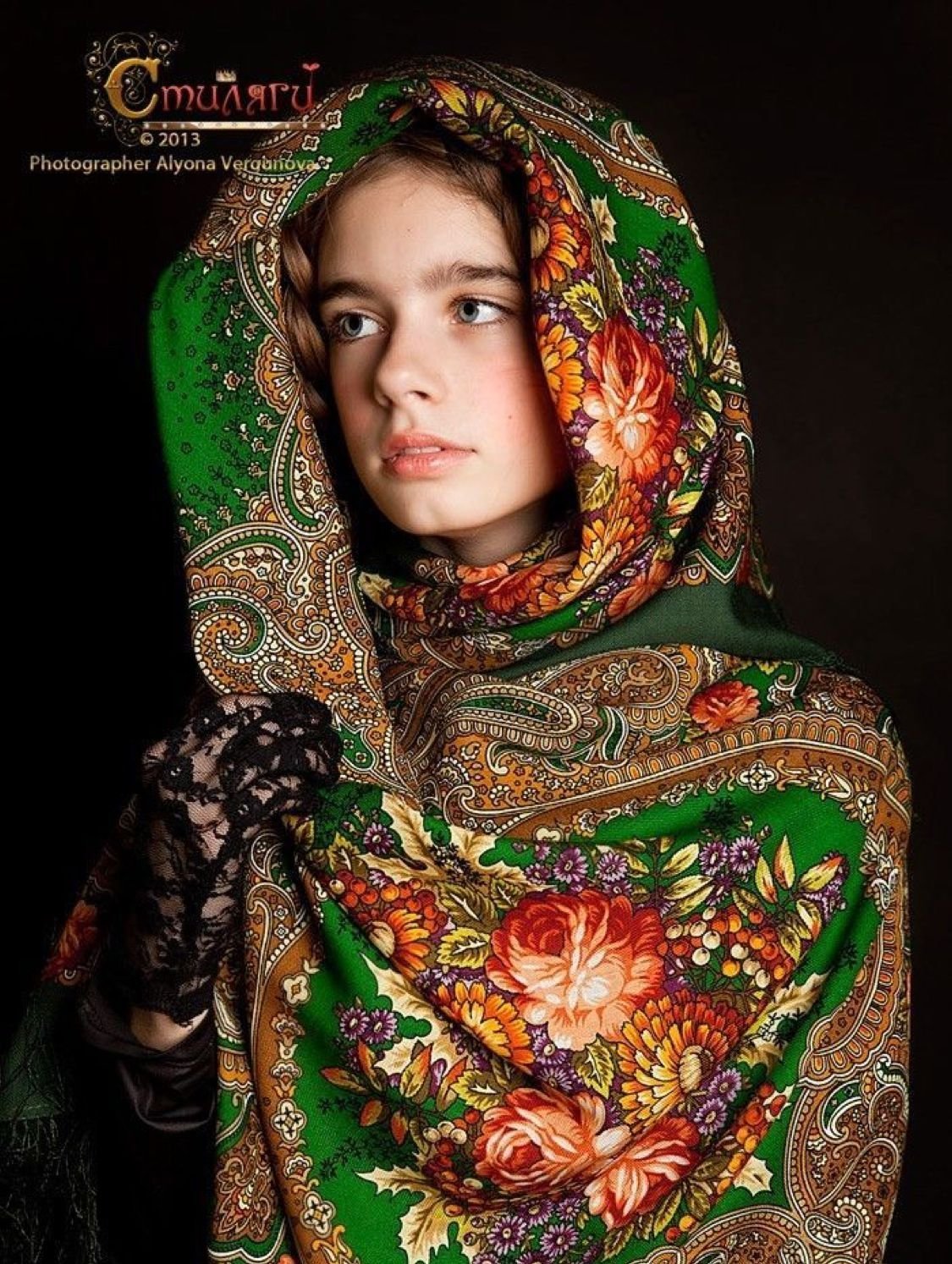 Павлопосадский платок Славянка