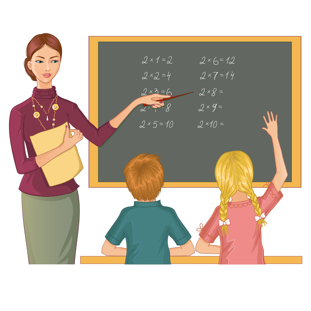 Учитель объясняет урок