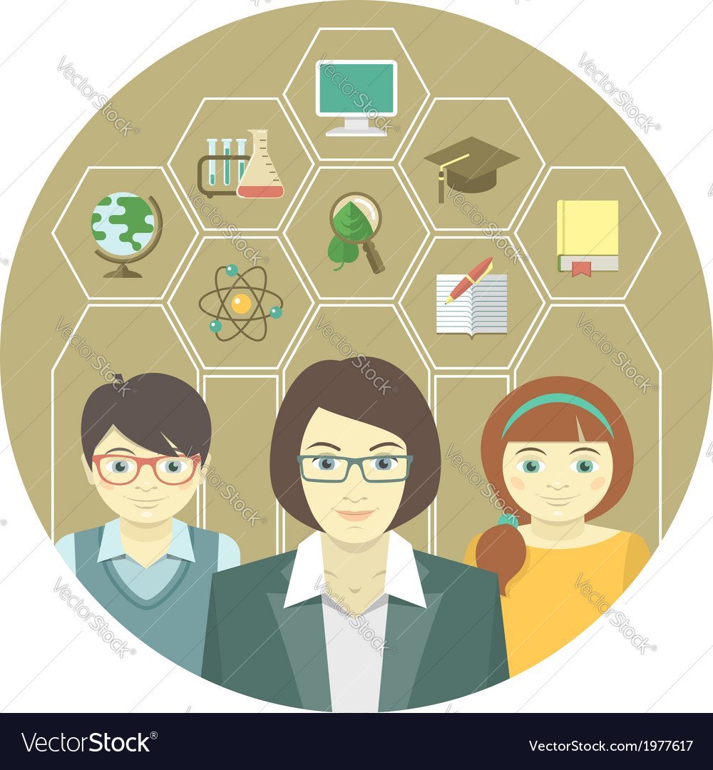 Счастливые ученики и учитель