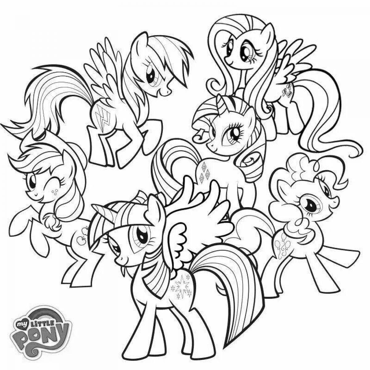 My little Pony раскраска
