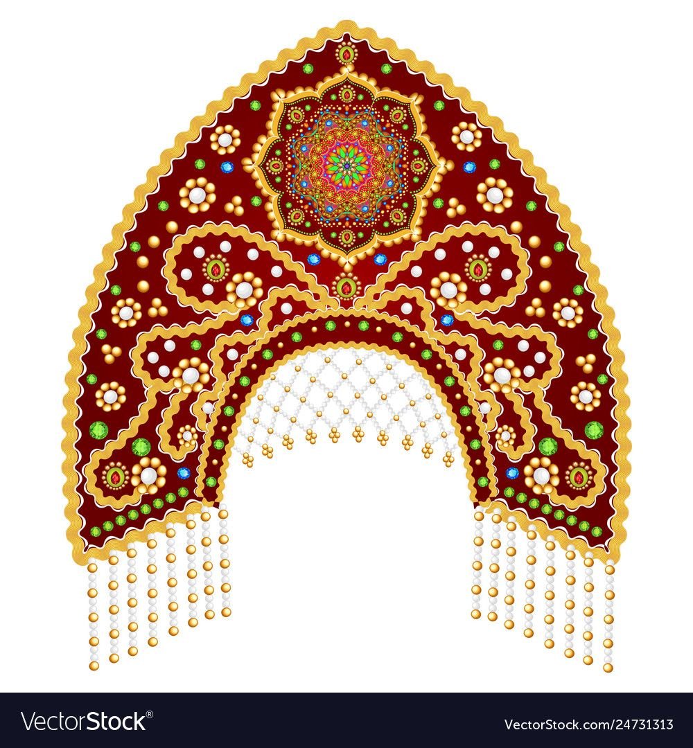 Орнамент для кокошника русского народного