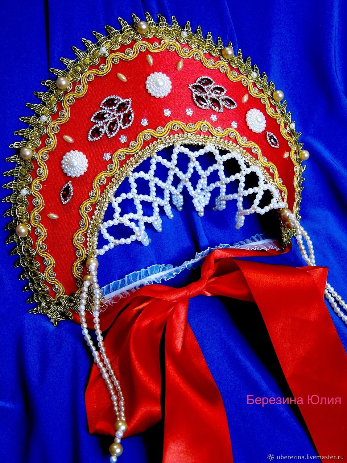 Кокошник «красный Мак»