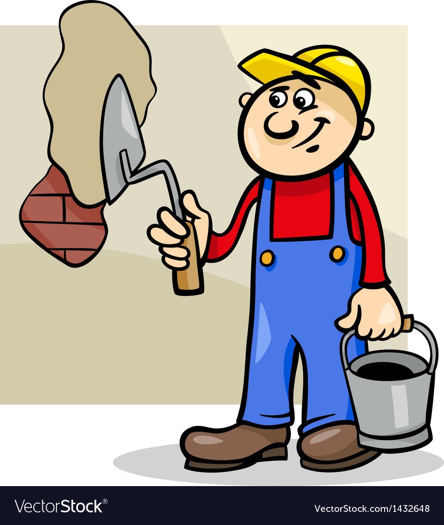 Довольный маляр