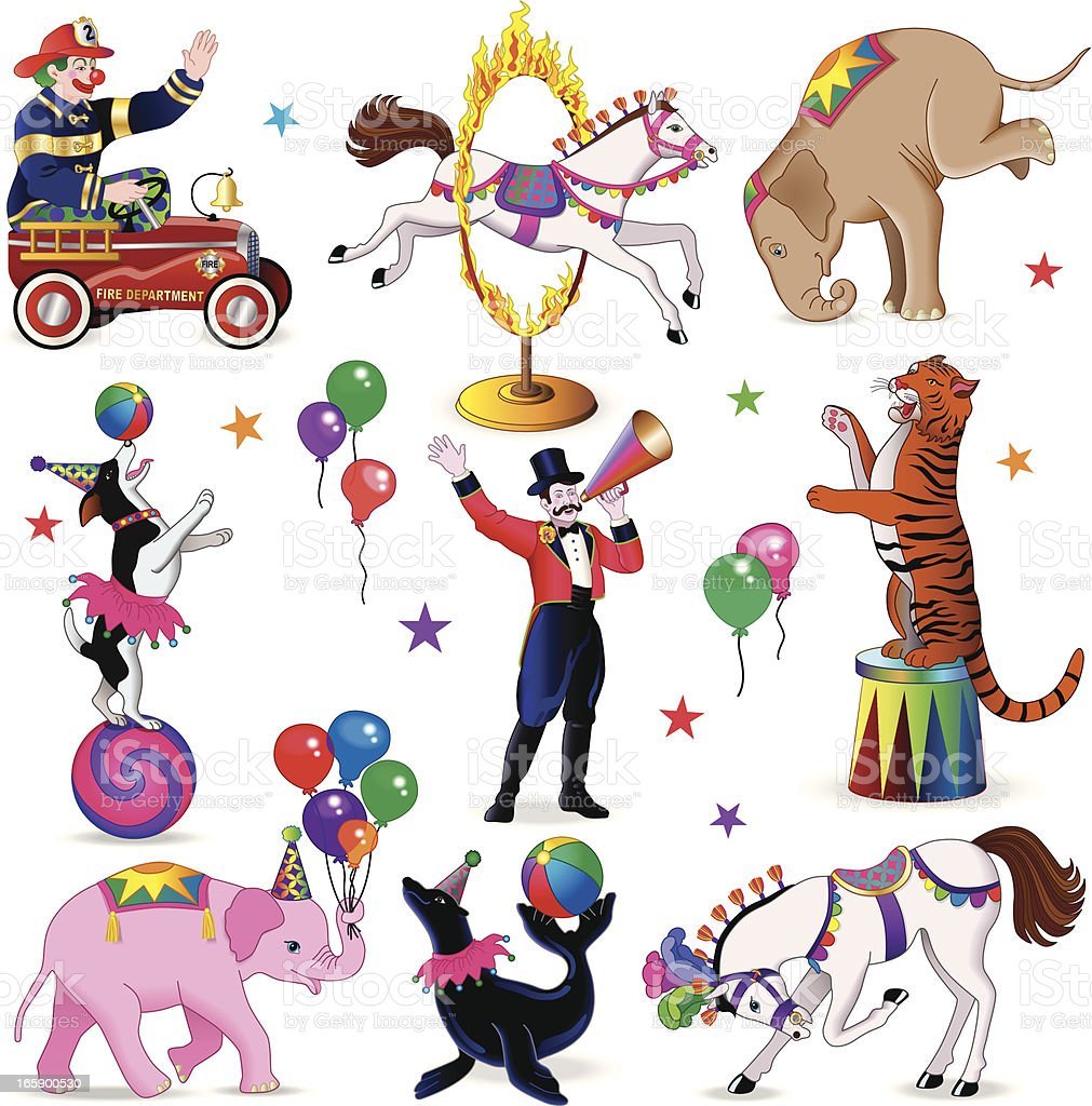 Артисты на арене цирка для детей