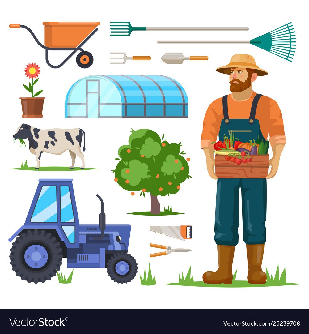 Иллюстрация тракторист для детей