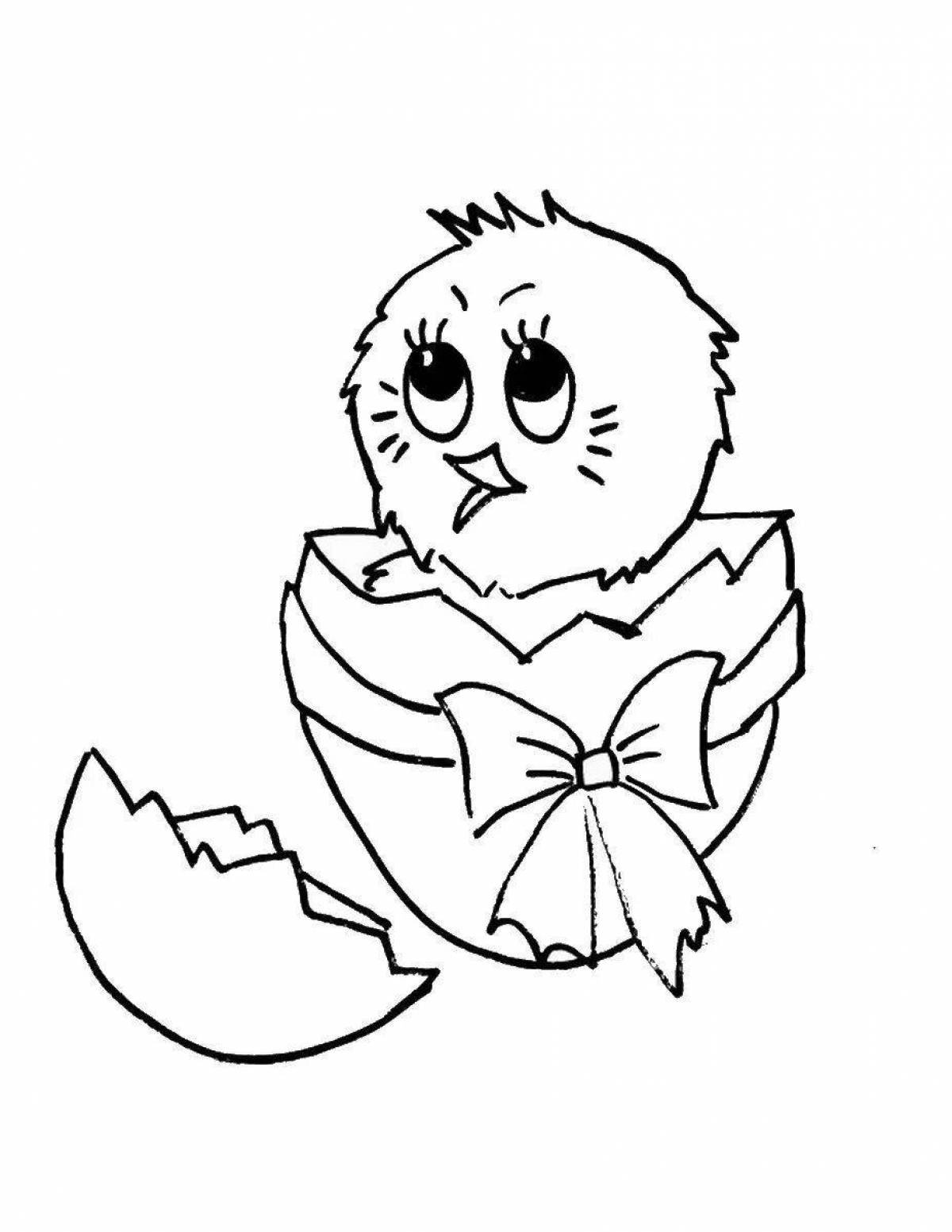 Цыпленок раскраска для детей