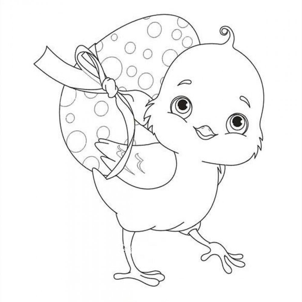Раскраски цыплятки