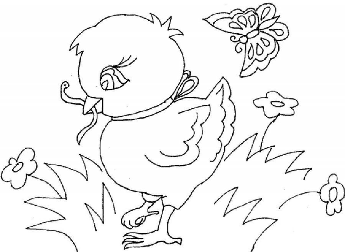 Раскраска для малышей. Птицы