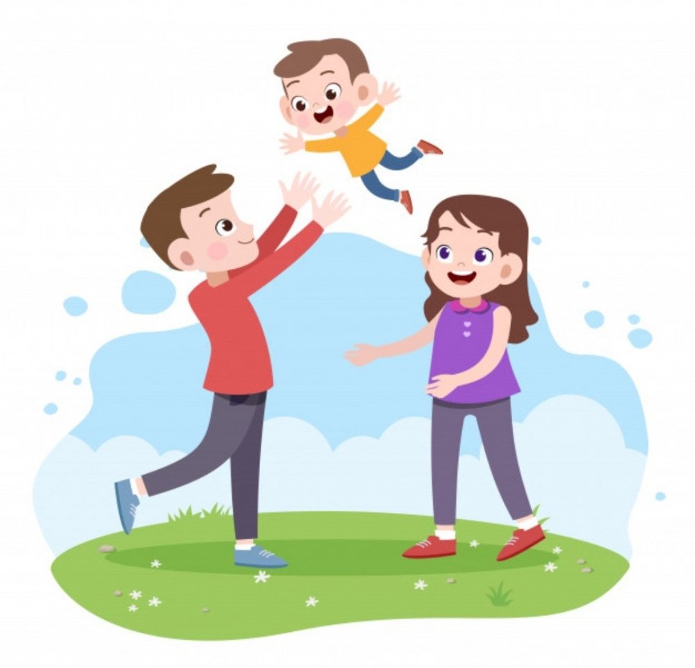 Спорт семья вектор