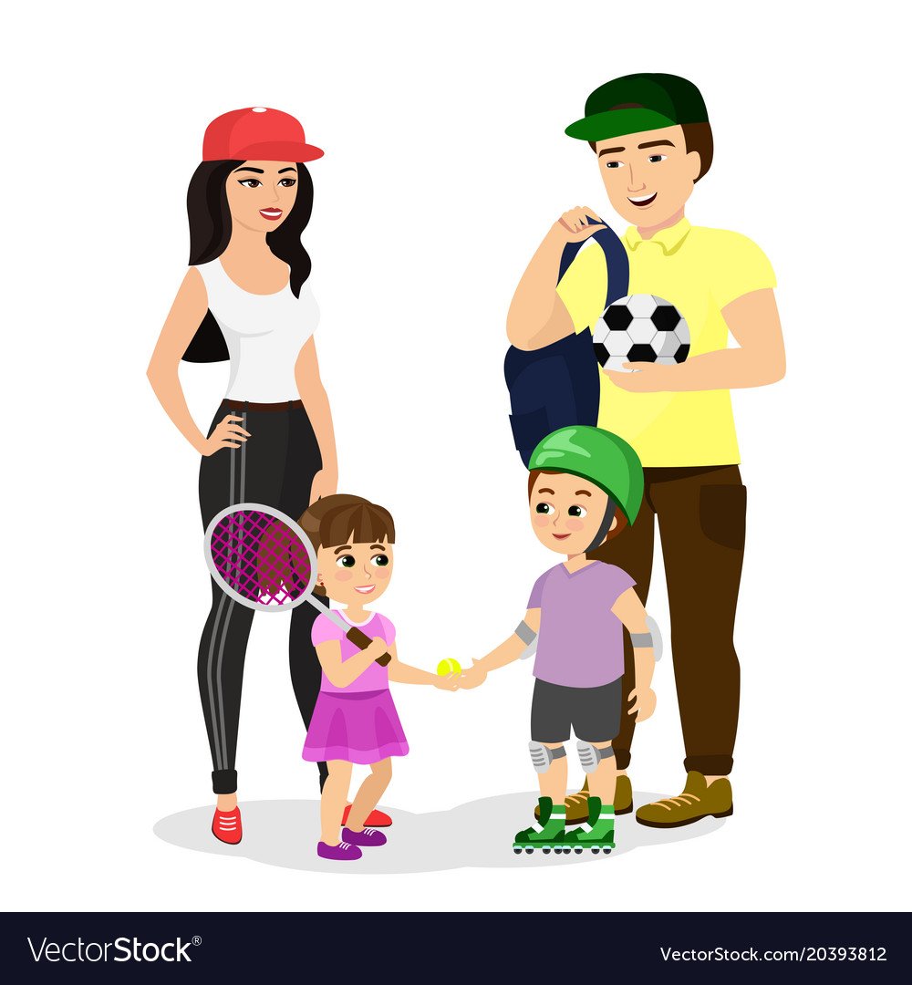 Спортивная семья мультяшные