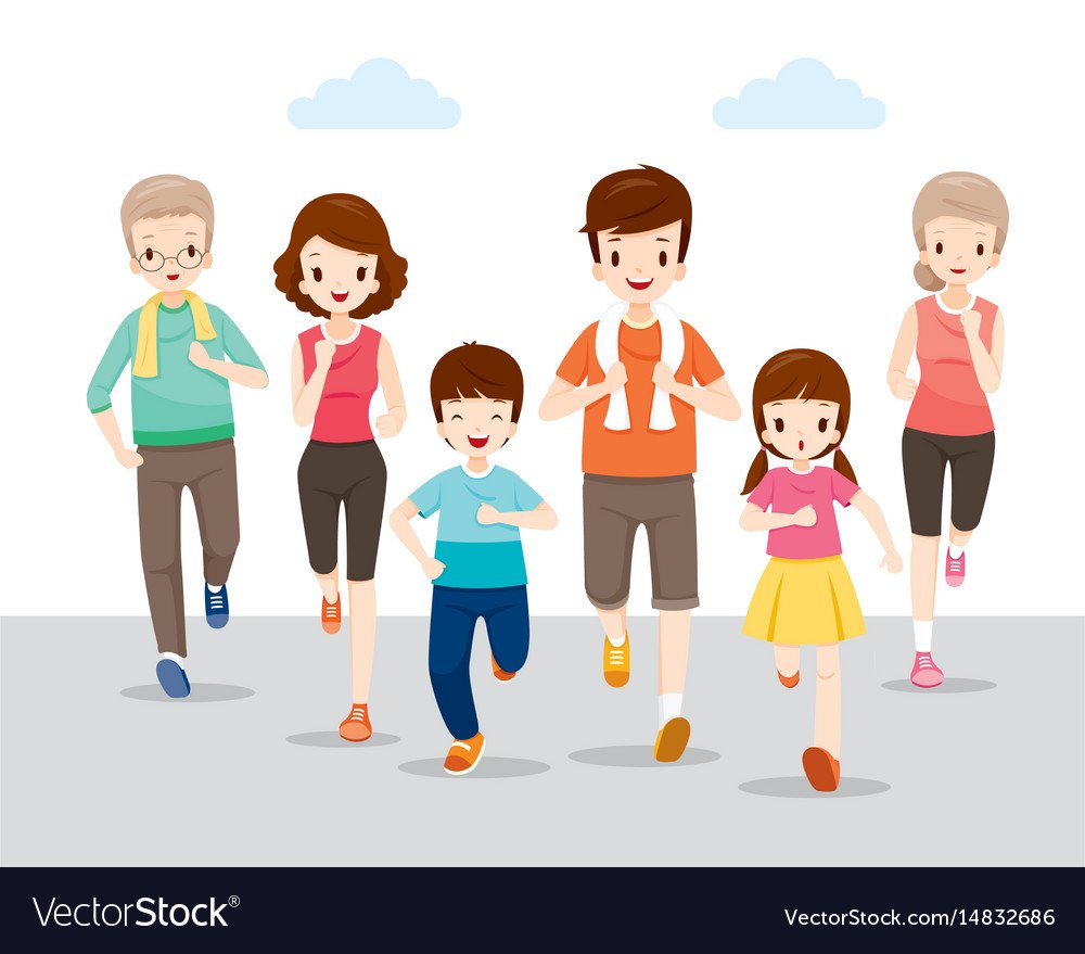 Спорт семья вектор