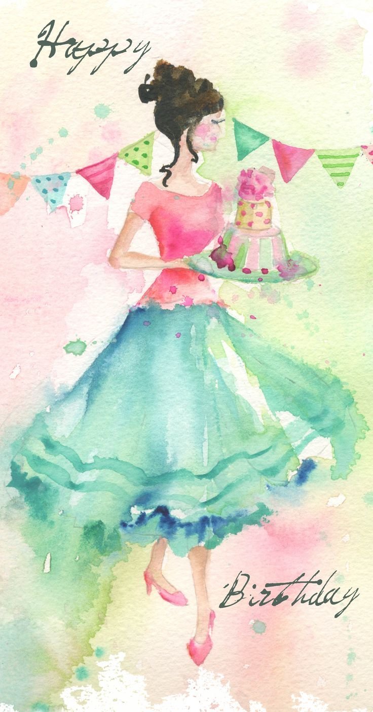 С днём рождения девушке стильные