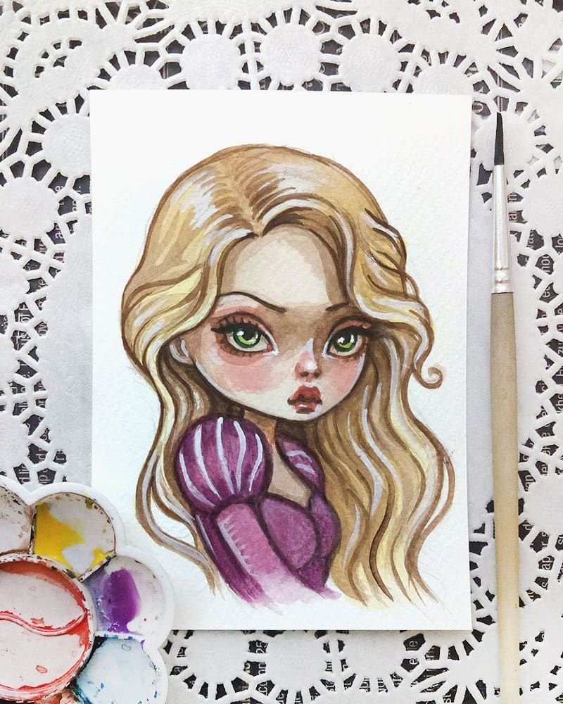 Срисовки принцессы Диснея Белль