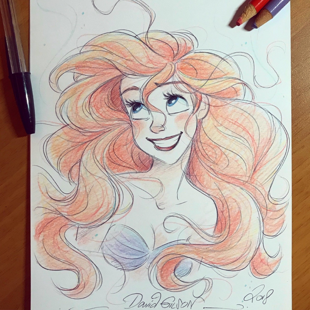 Принцессы Дисней срисовать