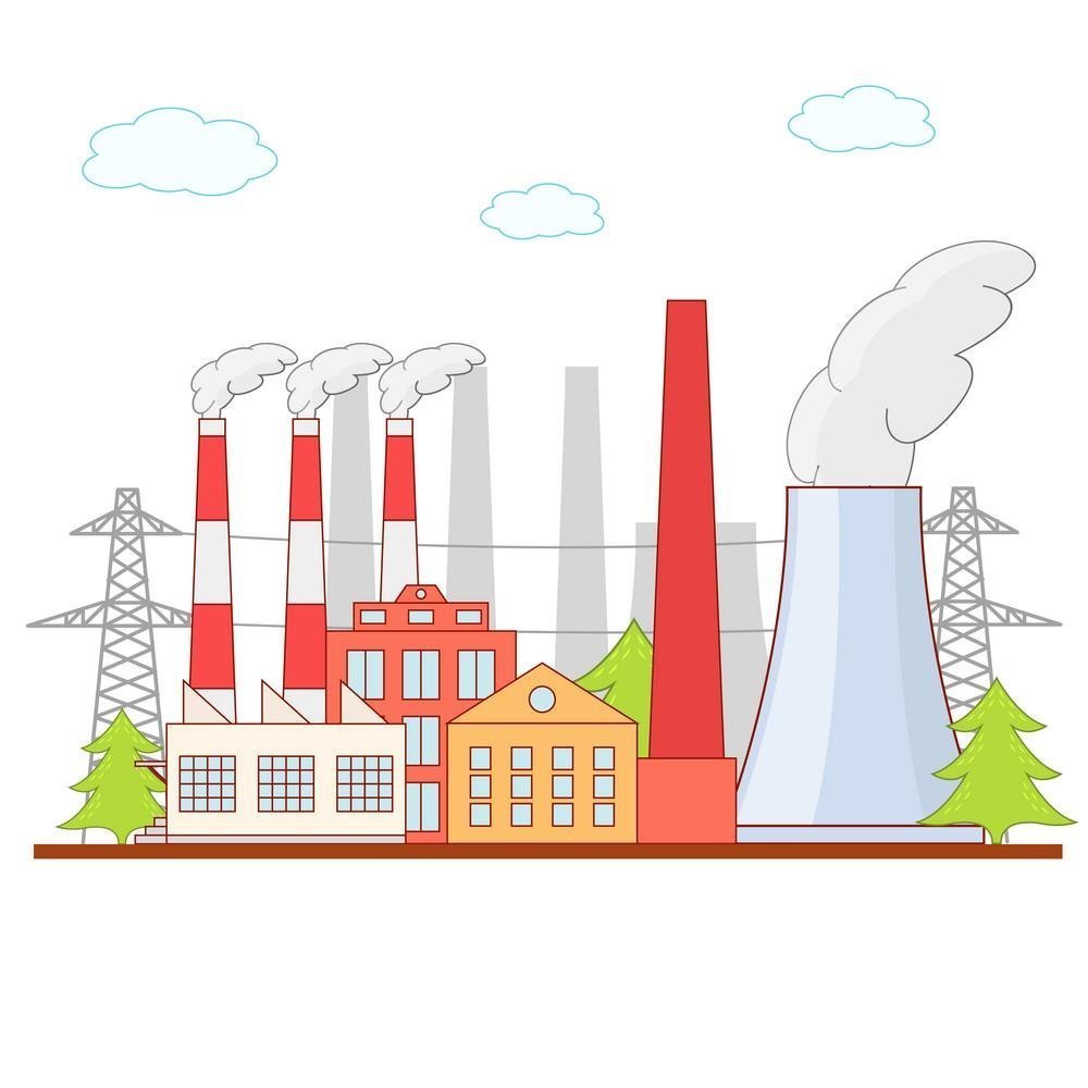 Завод иллюстрация
