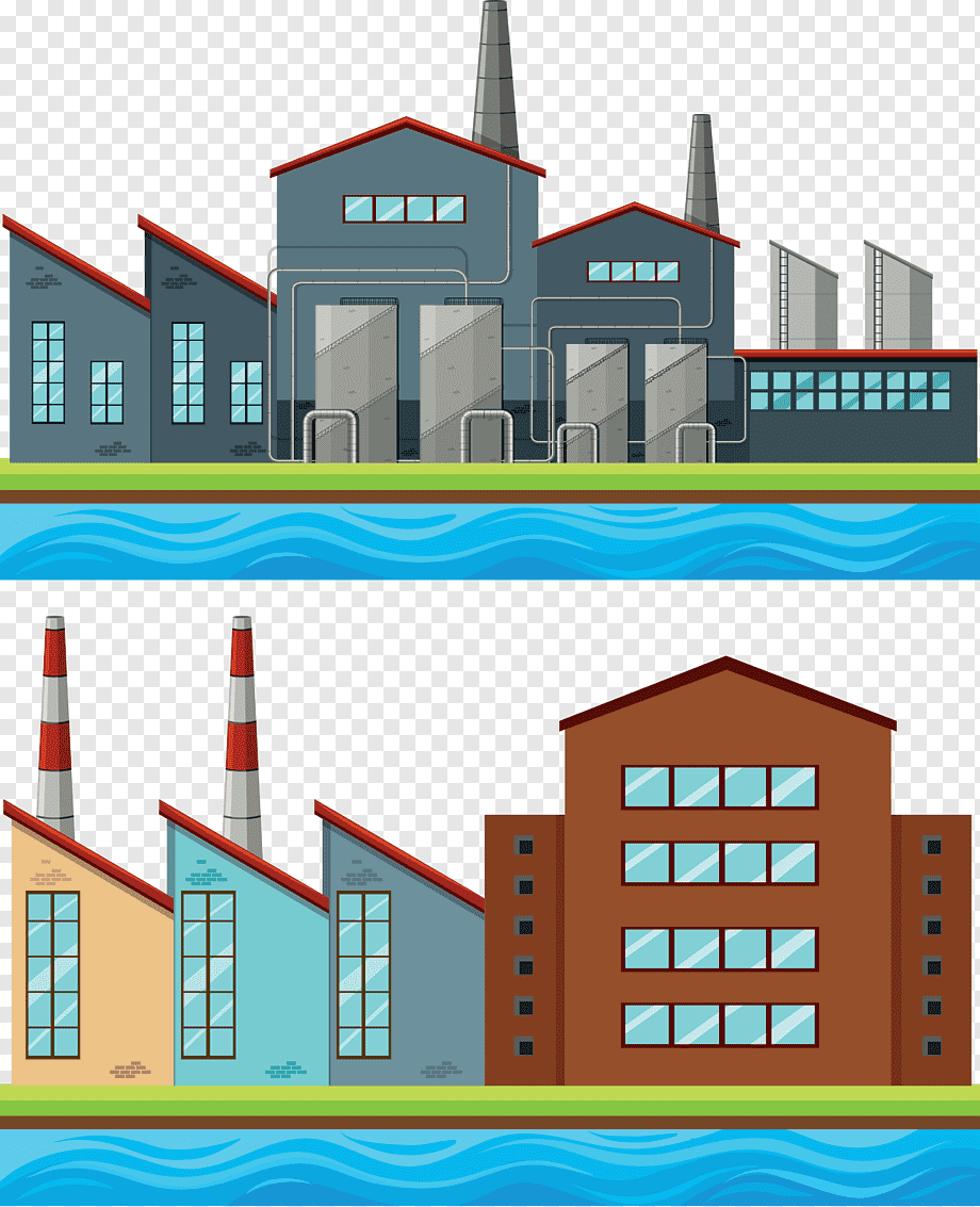 Химический завод рисунок