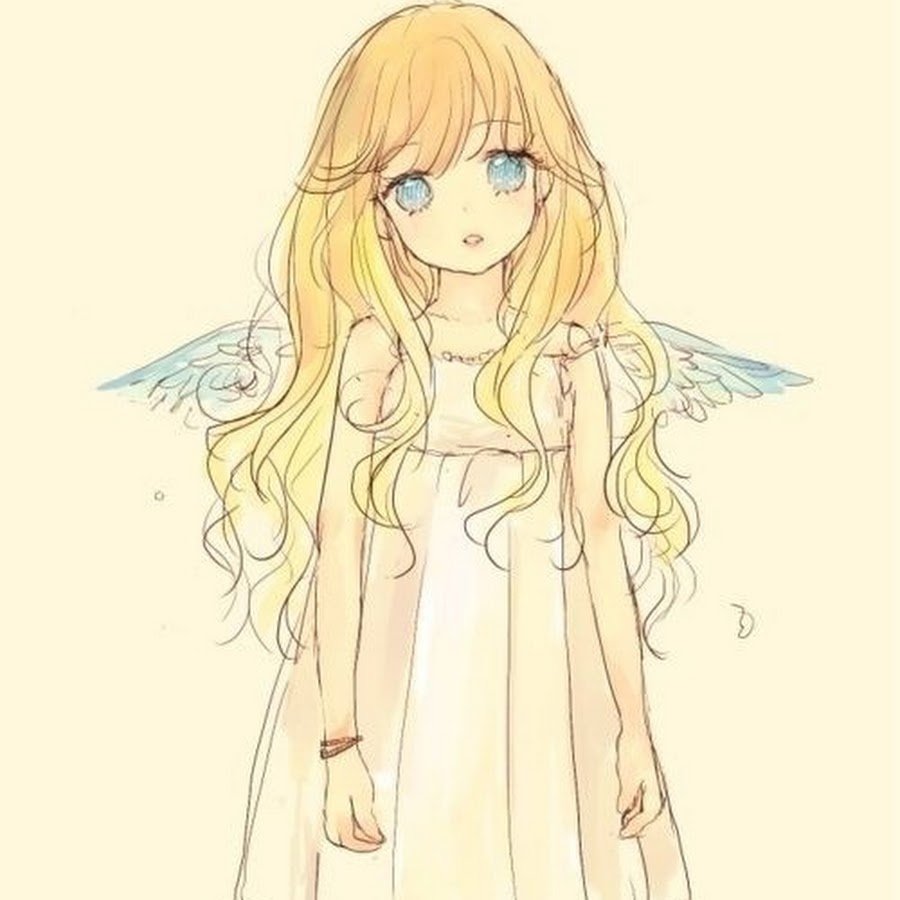 Плачущая девушка аниме карандашом