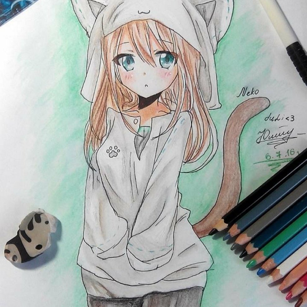 Аниме арт карандашом для срисовки