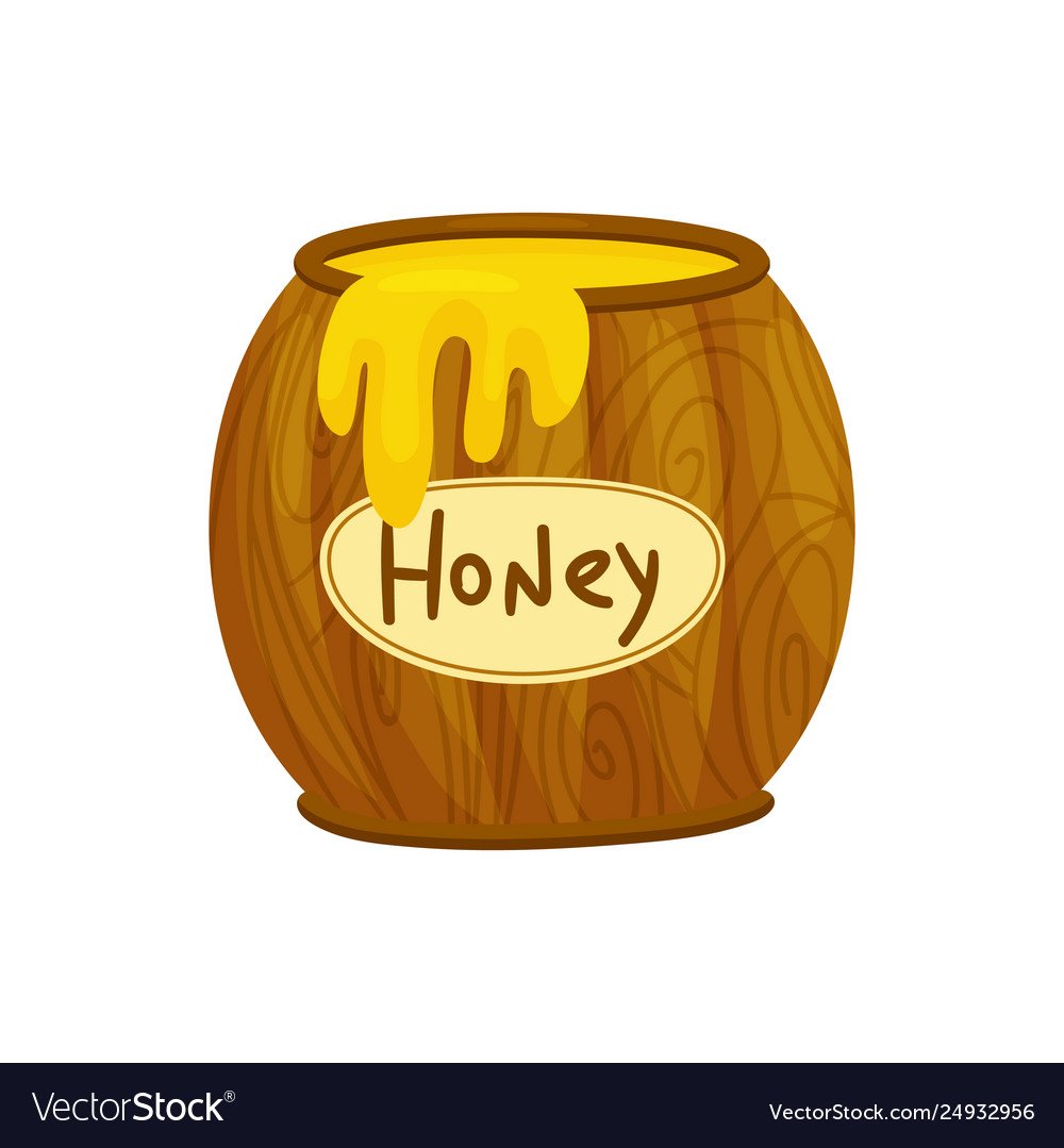 Бочка меда на белом фоне