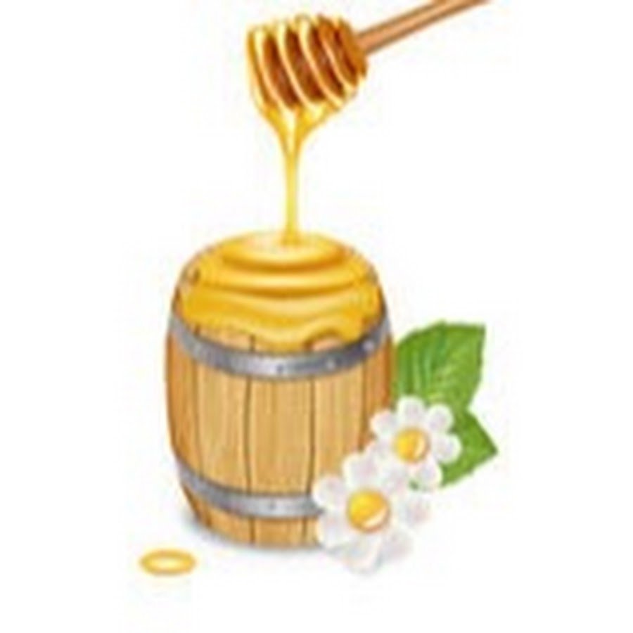 Бочка меда на белом фоне