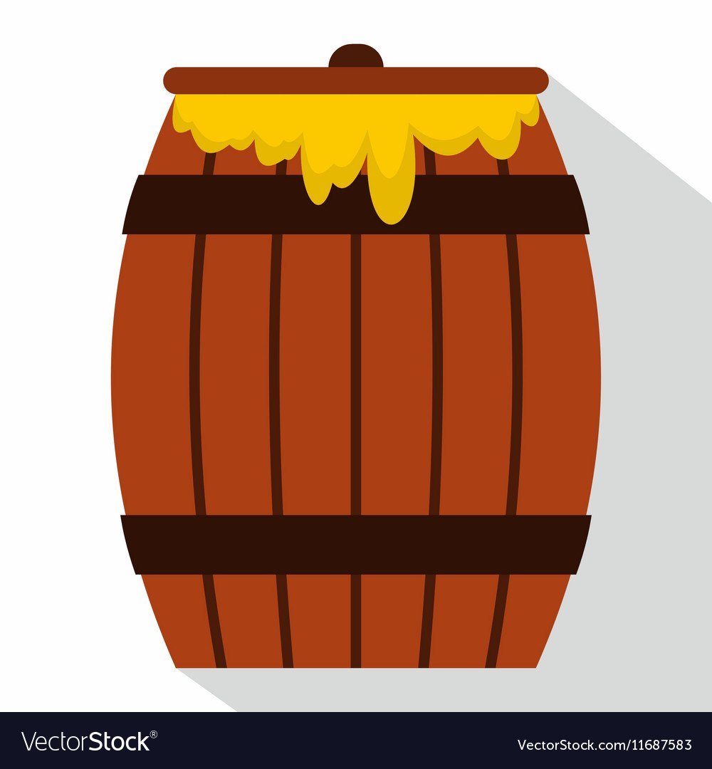 Бочка меда на прозрачном фоне