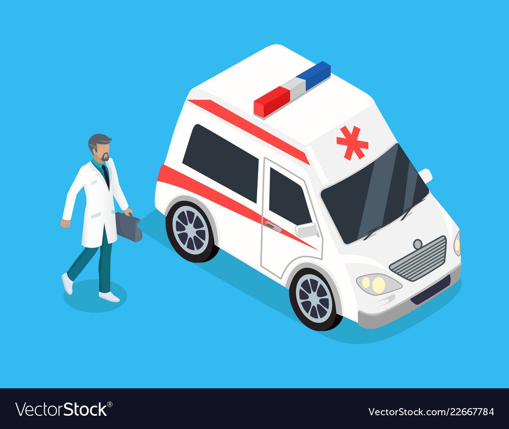 Машина скорой помощи рисунок