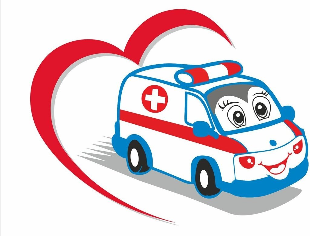 Машина скорой помощи мультяшная